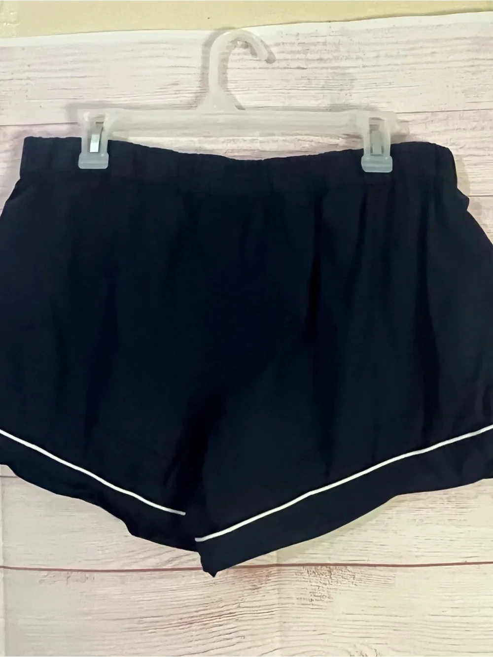 J.Crew 2 Piece Blue w/White Trim Pajama Short Set Medium
